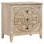 Commode mandala en bois patiné à 3 tiroirs Kenzie