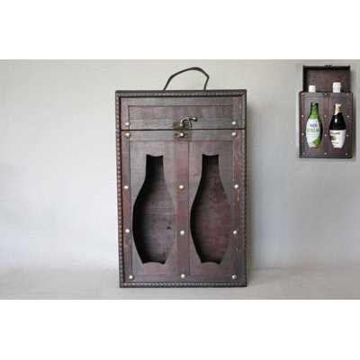 Boîte en bois 2 bouteilles