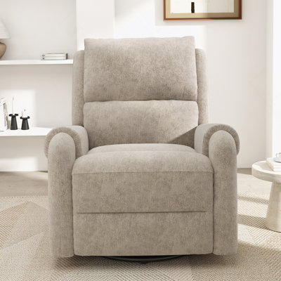 Fauteuil inclinable manuel pour fauteuil de massage avec fauteuil inclinable et pivotant avec une poche de rangement latérale pour le salon, la chambre à coucher et la chambre de bébé, avoine
