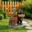 Figurine décorative d'extérieur en forme d'ours noir avec lanterne à énergie solaire