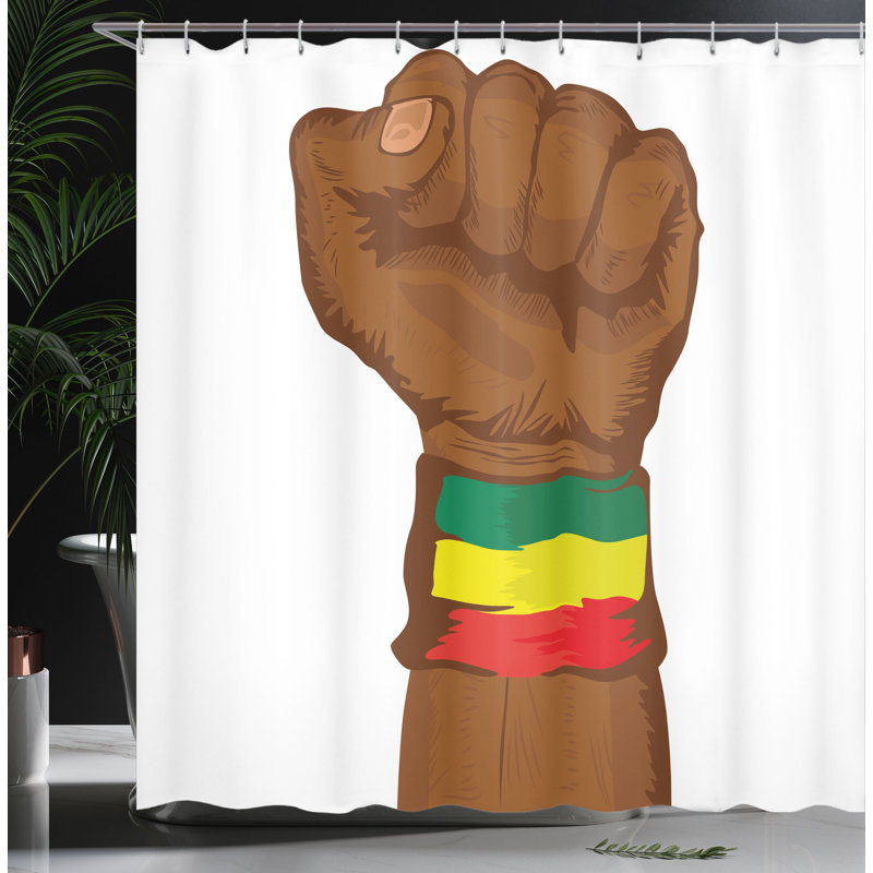 Shower Curtain with Hooks Included, 70"H x 69"W