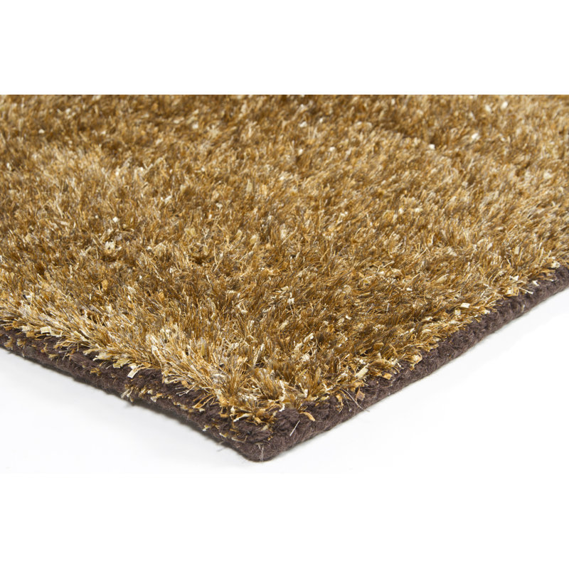 Lark Manor Authentic Hand-Woven Handmade High Pile Modern Glam Mixed Texture Wool & Polyester Area Rug, Rectangle 9' x 13'