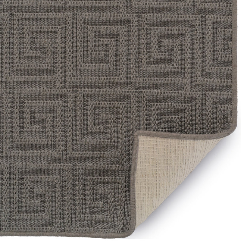 Keyva Jute/Sisal Geometric Indoor Rug, Rectangle 8' x 10'