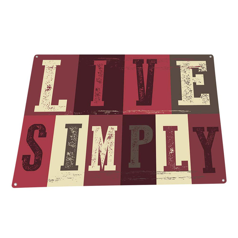 Rustic Live Simply Sign, H 11,5 po x l 15,5 po x P 0,04 po