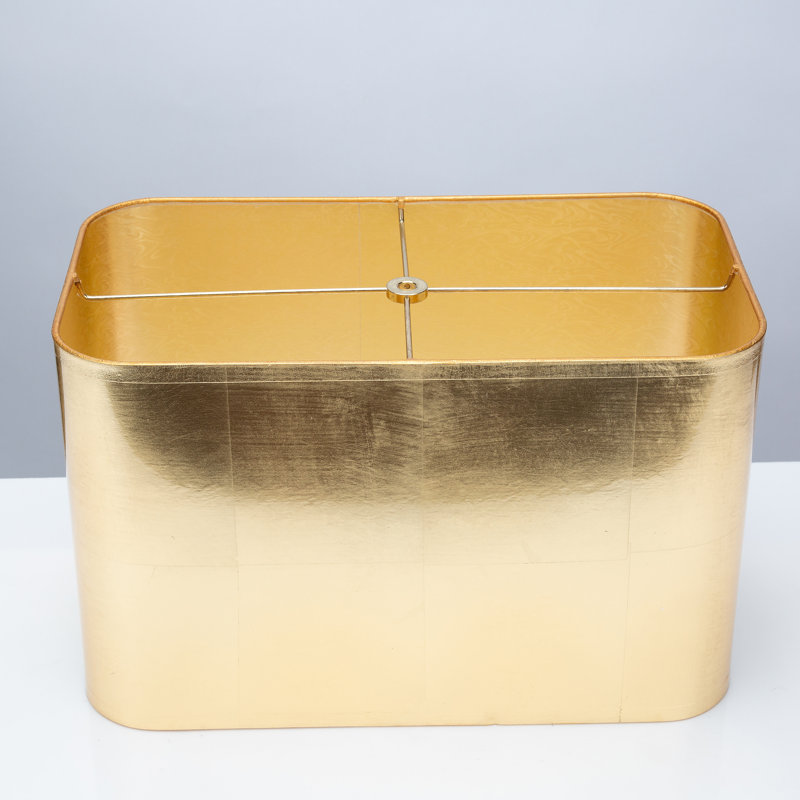 10'' H Paper Rectangle Lamp Shade, Gold