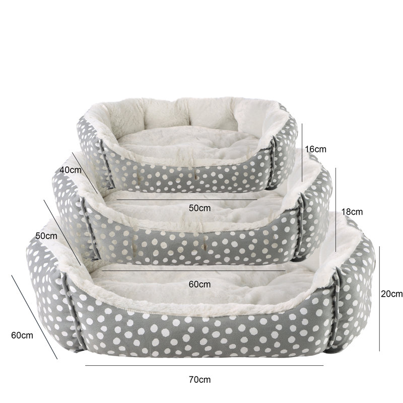 Kayson Polyester Pet Bed, Large (20cm H x 60cm W x 70cm D)
