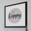 Reproduction d’art textuel sur papier encadrée « be happy » par Diana Alcala-17938154