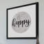 Reproduction d’art textuel sur papier encadrée « be happy » par Diana Alcala-17938155