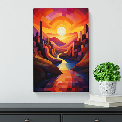 Sunset Cubism No.2 - Print