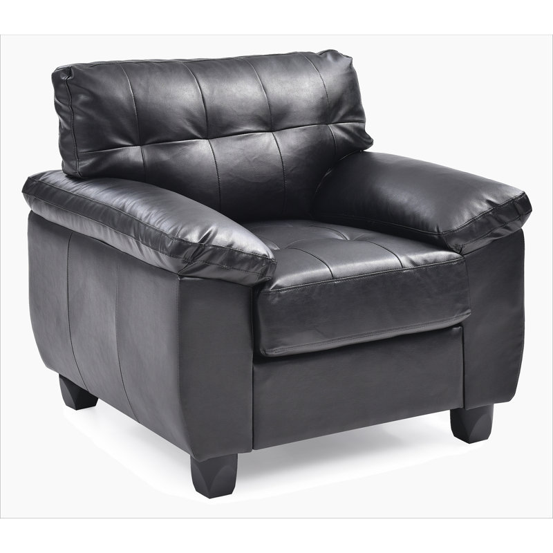 Fauteuil d'appoint noir élégant et confortable, Noir