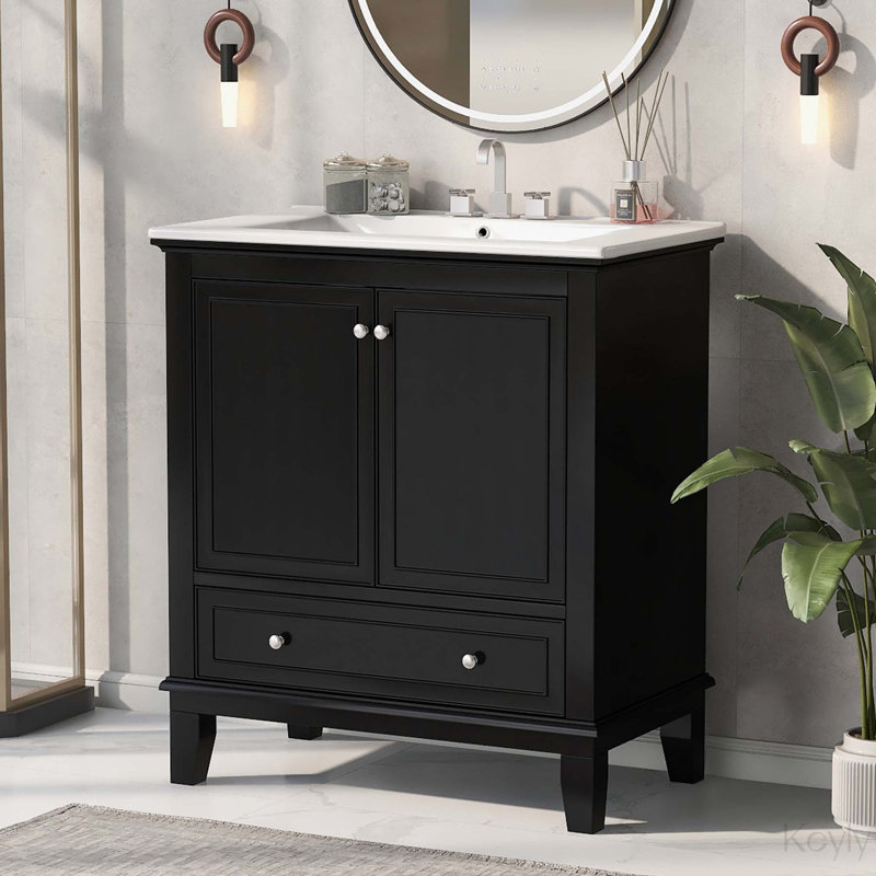 Ensemble de meuble-lavabo simple 30 po avec plateau en céramique DemiSire