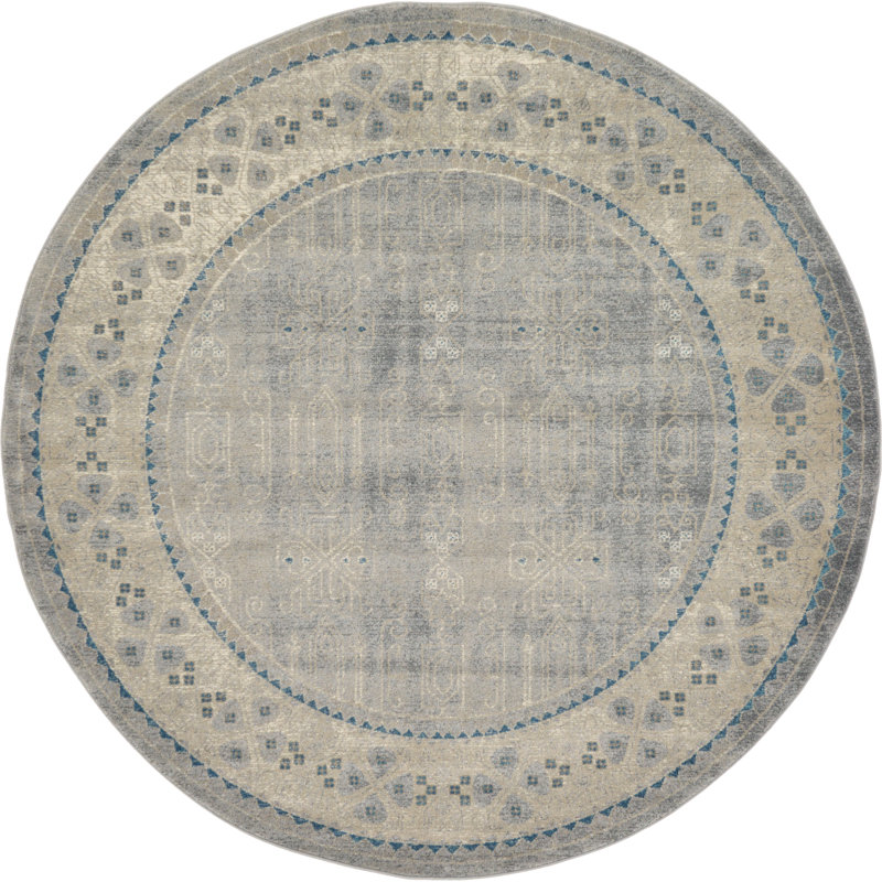 Gwendolyn Floral Indoor Rug, Round 8' - 2