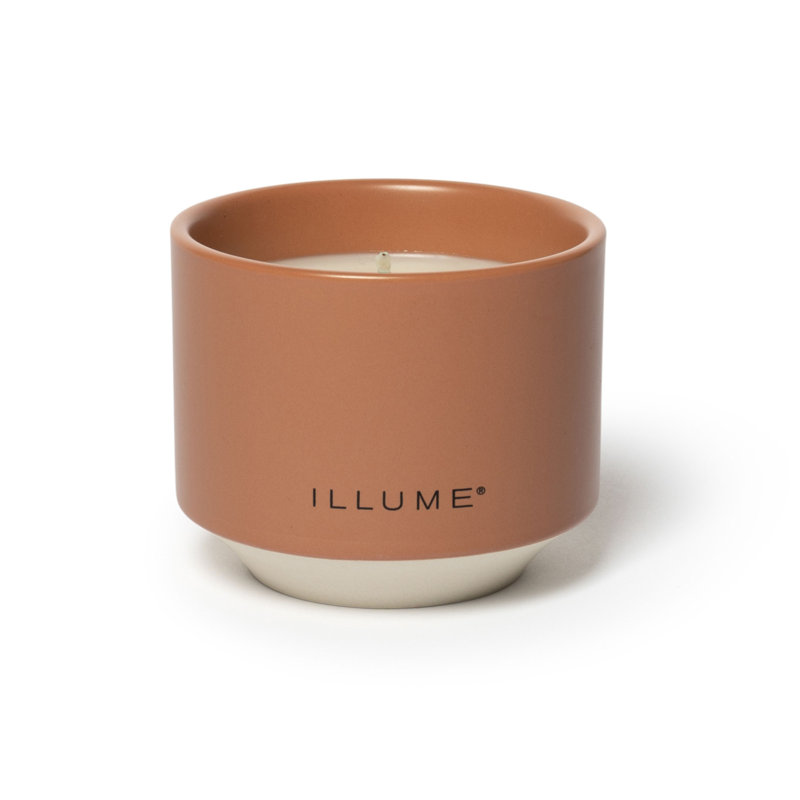 ILLUME Beautifully Done Essentials Terra Tabac Statement Glass Scented Candle, Matte Ceramic