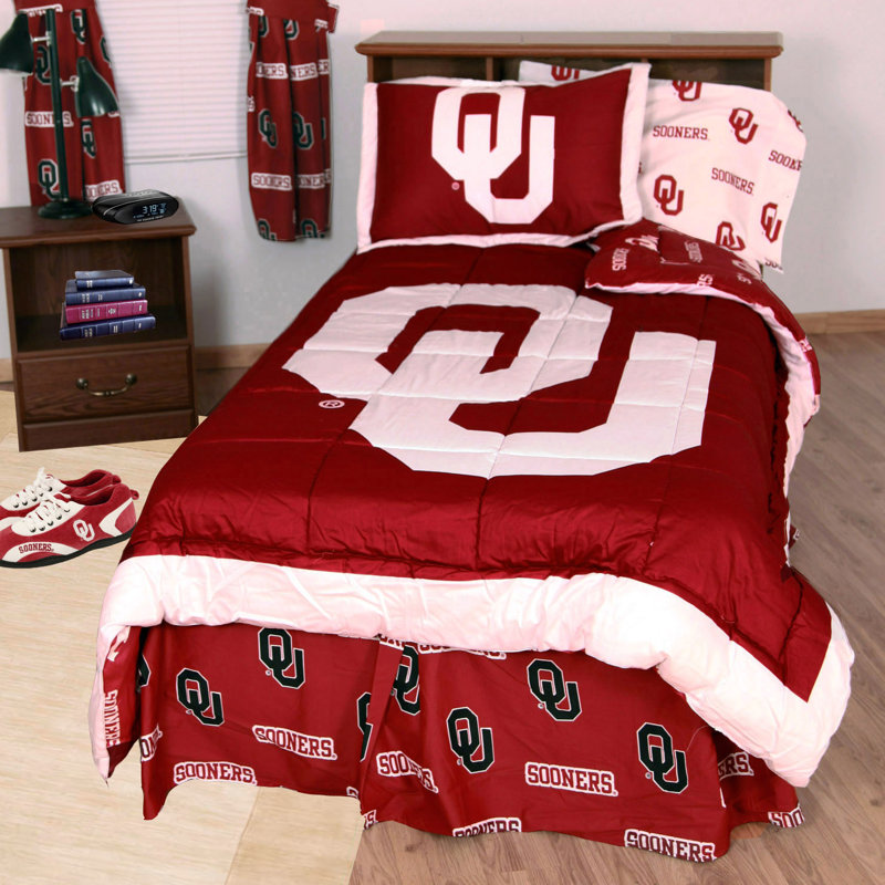 NCAA Sateen Comforter, King Comforter + 7 Additional Pieces, Oklahoma