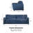 Calian 3-Seater Polyester Fabric Couch-344705971