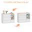 White Chest Of Drawers, Baby Changing Unit With 5 Drawers & Storage Shelves, Baby Clothes Storage Cabinet Dresser For Bedroom, Baby Room, 120w X 49.5d Cm