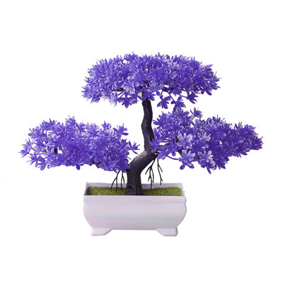 Artificial Bonsai Tree,Fake Mini Tree Bonsai Tree Artificial Potted Plant Ornament Home Decor Green Faux Bonsai Plants Indoor