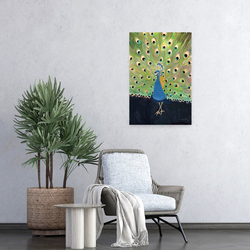 Art contemporain, architecture d'oiseaux, art tropical, H 24 po x l 16 po