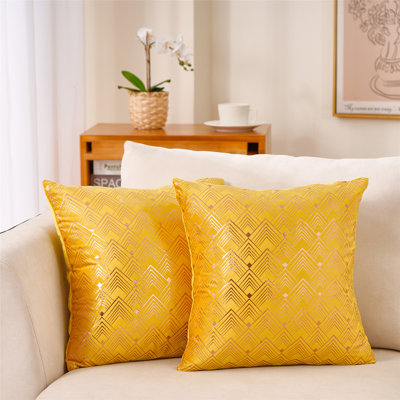 Velvet Throw Pillow Cover With Geometric Pattern Geometric Velvet Throw Pillow