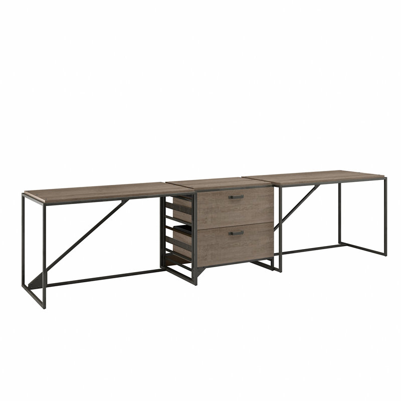 Bureau Kourtney, Gris / noir restauré