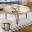 Pieds de table en épingle à cheveux solides 16 po, pieds de table en métal robustes à 3 tiges de 1/2 po de diamètre, capacité de charge de 880 lb, ensemble de 4 projets de bricolage pour tables basses, bureau, tables de salle à manger, banc-114863607