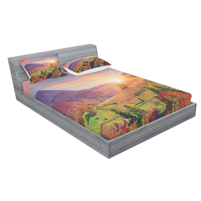 Microfiber Sheet Set, Queen Sheet Set with Fitted Sheet