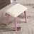 Contemporary Wood Vanity and Stool Set-1817994464