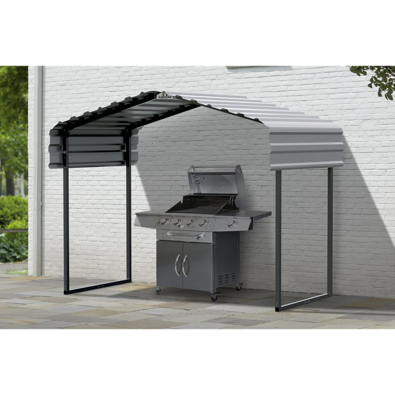 Metal Canopy 10 X 6 X 7 Ft. Eggshell, White