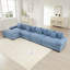 Canapé modulaire en L avec repose-pieds de 170 pouces avec repose-pieds oomfitter, bleu-120597698-120597703-120597710