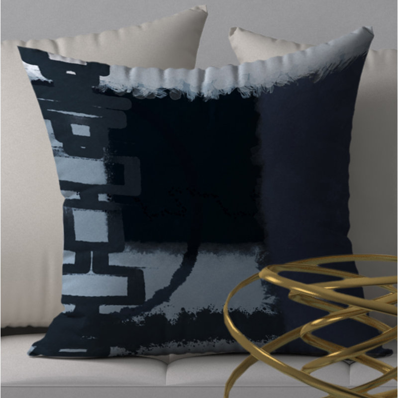 Housse de coussin décorative carrée en forme de fossette fraicheur, H 18 po x l 18 po