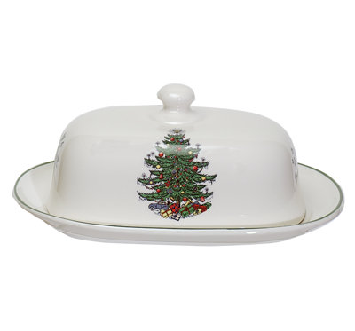 Plat à beurre d’arbre de noël original