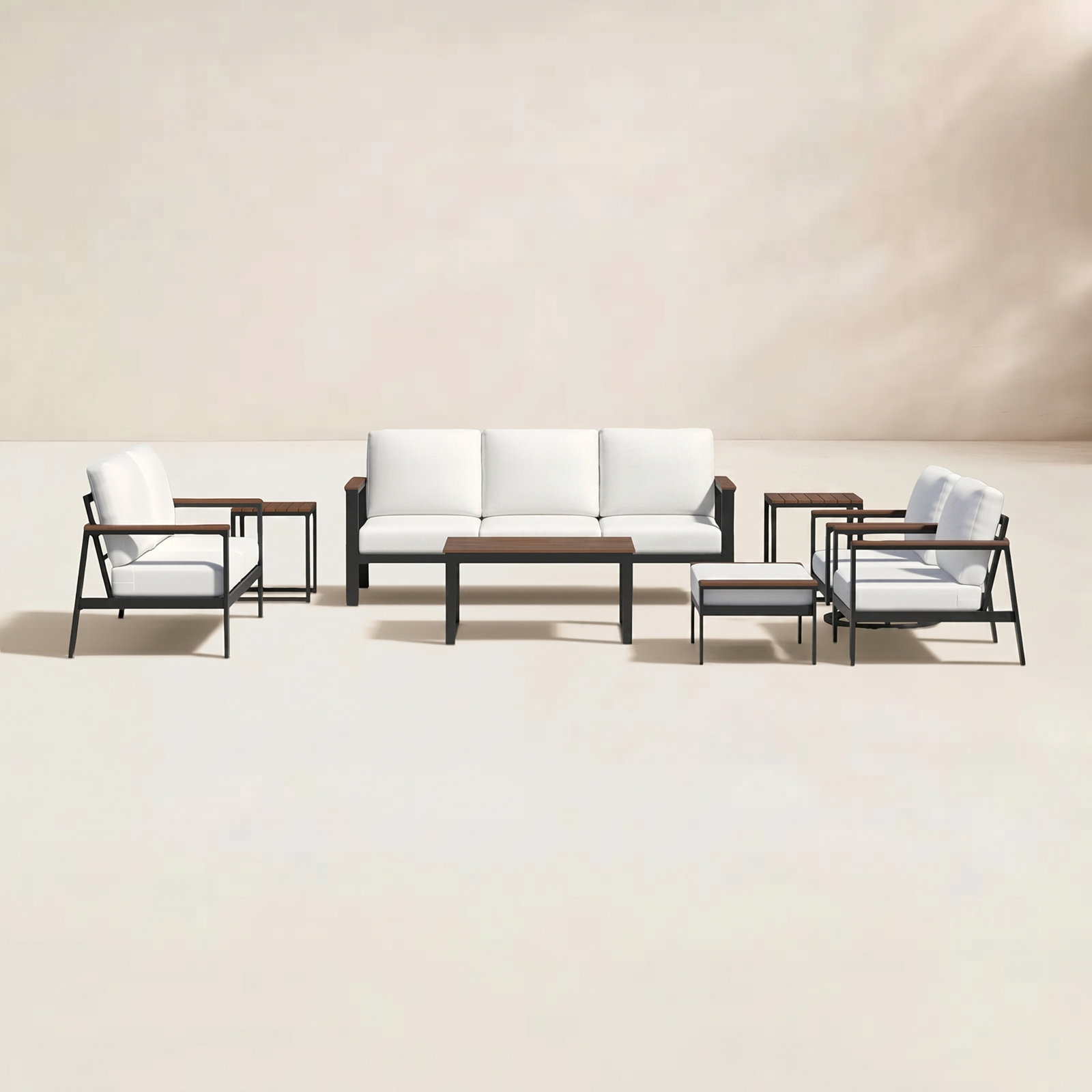 Townsend 8-Person Sunbrella® Patio Seating Group, Sunbrella Canvas Natural