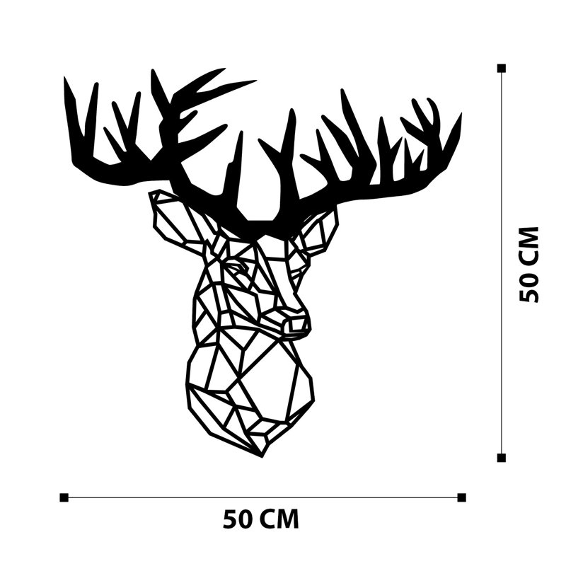 Accessoire mural décoratif en métal, noir, 19,7 po x 19,3 po | Fabrication 100% métal, épaisseur: 0,05 pouce | Décoration élégante pour le salon, la chambre à coucher et le bureau, design durable et accrocheur