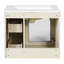 Meuble-lavabo 24 po: fixé au mur pour les petits espaces, lavabo en céramique, 1 porte à fermeture douce, 2 tiroirs profonds, peu encombrant, installation rapide, trop-plein Modern Decor 2, rangement pour porte en verre, assemblage, look
