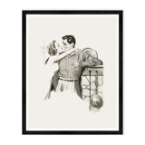 Fireplace Kiss Print
