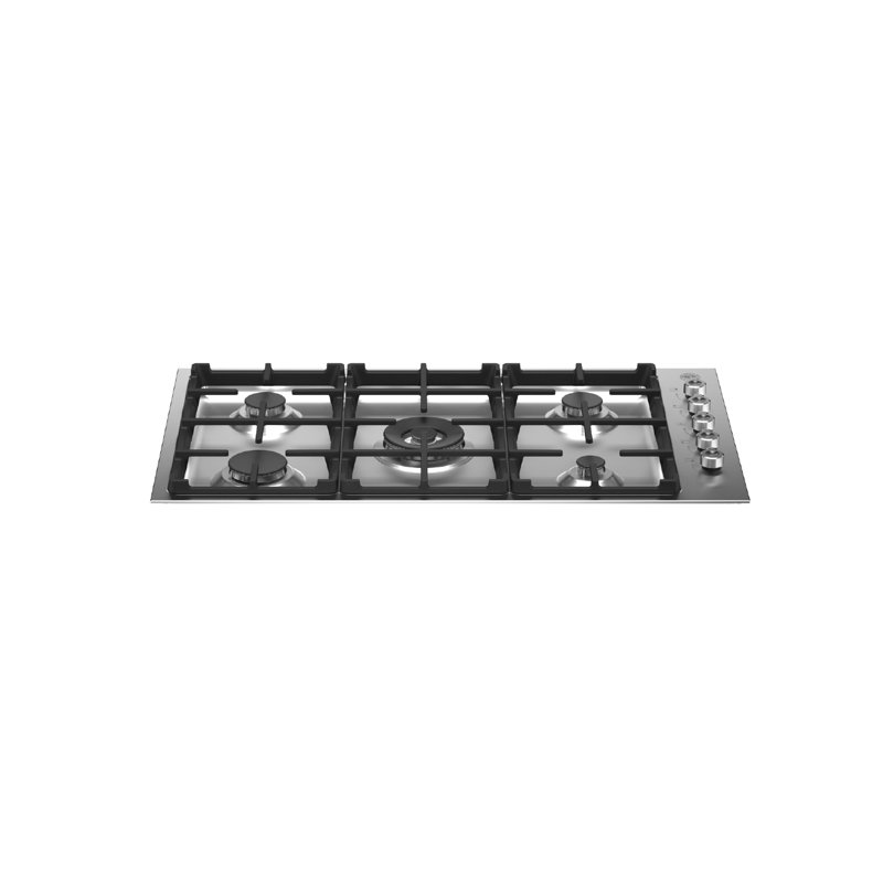 Bertazzoni 36" Gas 5 Burner Cooktop, Brass