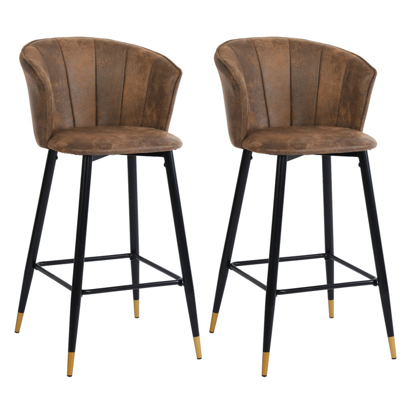 Abbigale Upholstered Counter Stool with Metal Frame