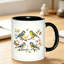 Coffee Cup Ceramic Coffee Mug Tea Mug with Bird & Butterfly Design Large Capacity Smooth Glossy Finish Microwave.