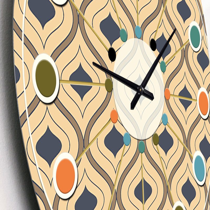 Horloge murale rétro Mid-Century, Petit