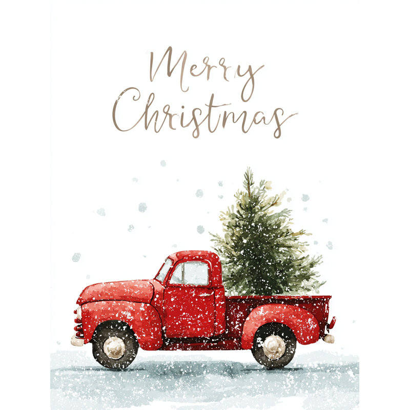 Art mural sur toile Merry Christmas, H 36 po x l 24 po