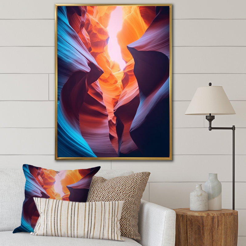 Canyon Antelope Harmony IV, H 44 po x l 34 po x P 1,5 po, Toile dorée