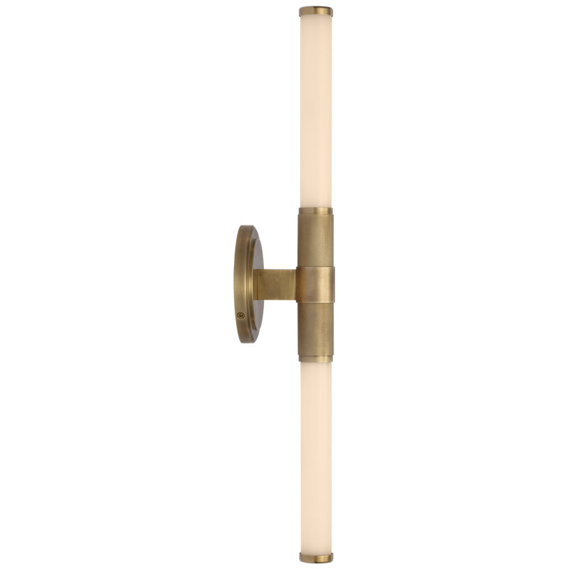 Ralph Lauren Barrett 21" Up and Down Bath Light with White Glass, Natural Brass