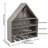 Wall Mounted Solid Wood Rack for Baseball Bat Gear Storage and Display Shelf