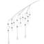 Tear Drop Jeweled  Hanging Spray - 26 Inches Set Of 12