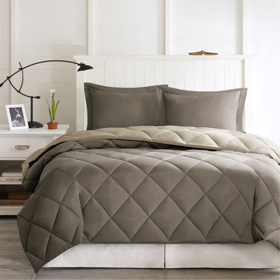 Ensemble d'édredon réversible en duvet synthétique pour lit simple / simple XL 3M Scotchgard