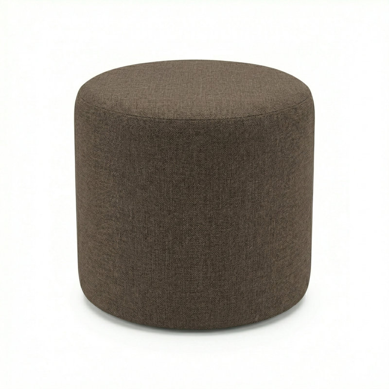 Pouf rond 18 "Lily Gardens, Marron foncé