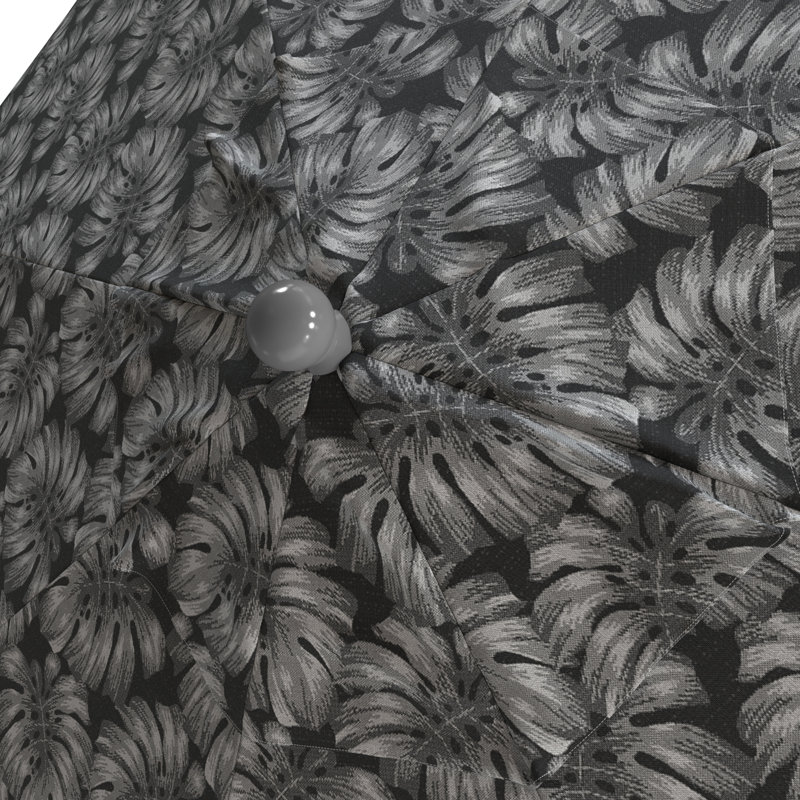 Parasol de marché 108 "x 108 Santana, Palmier graphite - Pacifica Premium, Argent anodisé