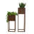 Modern Simplicity Assorted Square Black Metal Outdoor Planter - Brown-2129566268