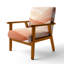 Chaise rembourrée à accoudoirs abstraits Minimalisme-1738251899
