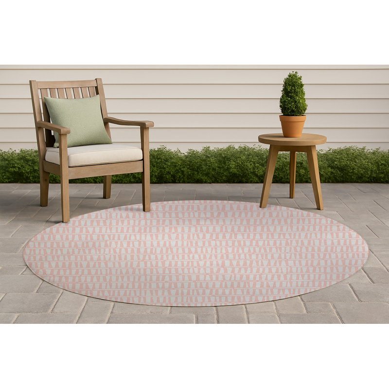 Tapis d'extérieur antidérapant Heritage Haven, Rond 5 pi
